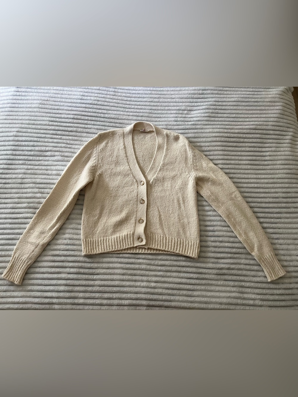 Faherty Cream Cardigan - Picture 3 of 11